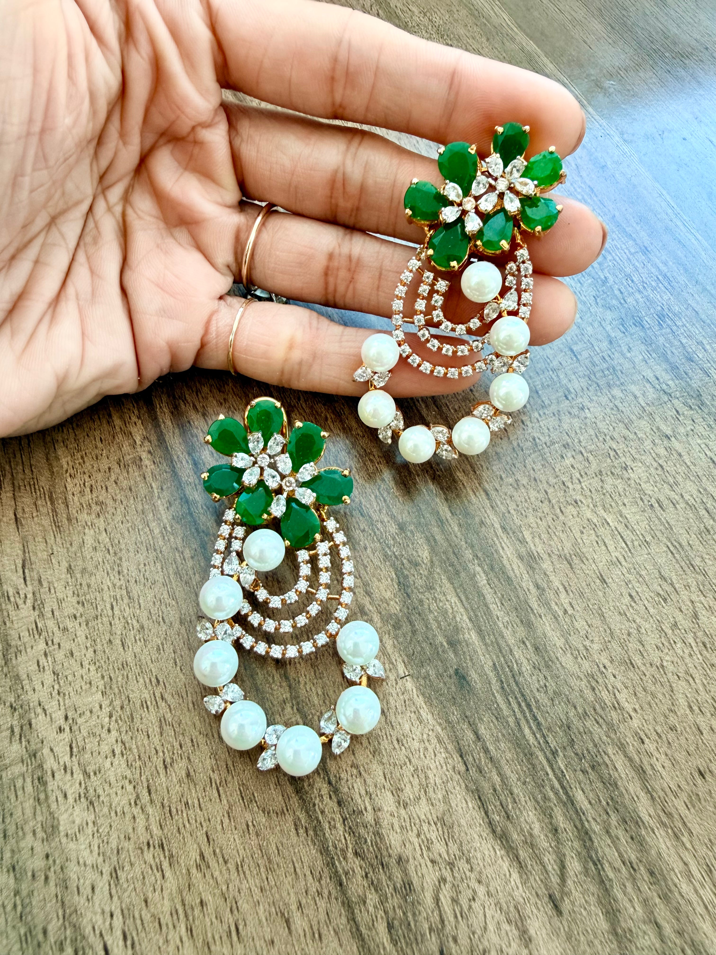 Esme Jade & Pearl Statement Earrings