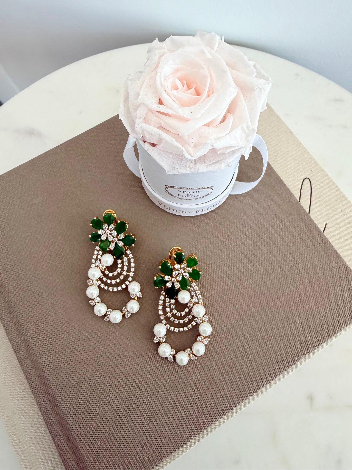 Esme Jade & Pearl Statement Earrings