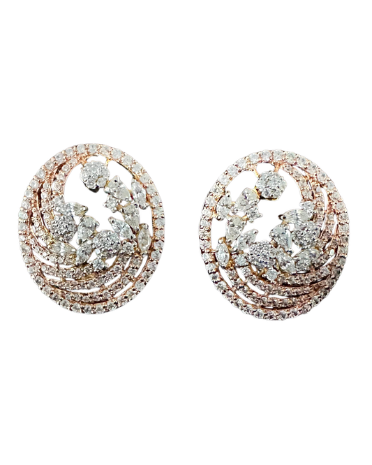 Adeline CZ Statement Stud Earrings