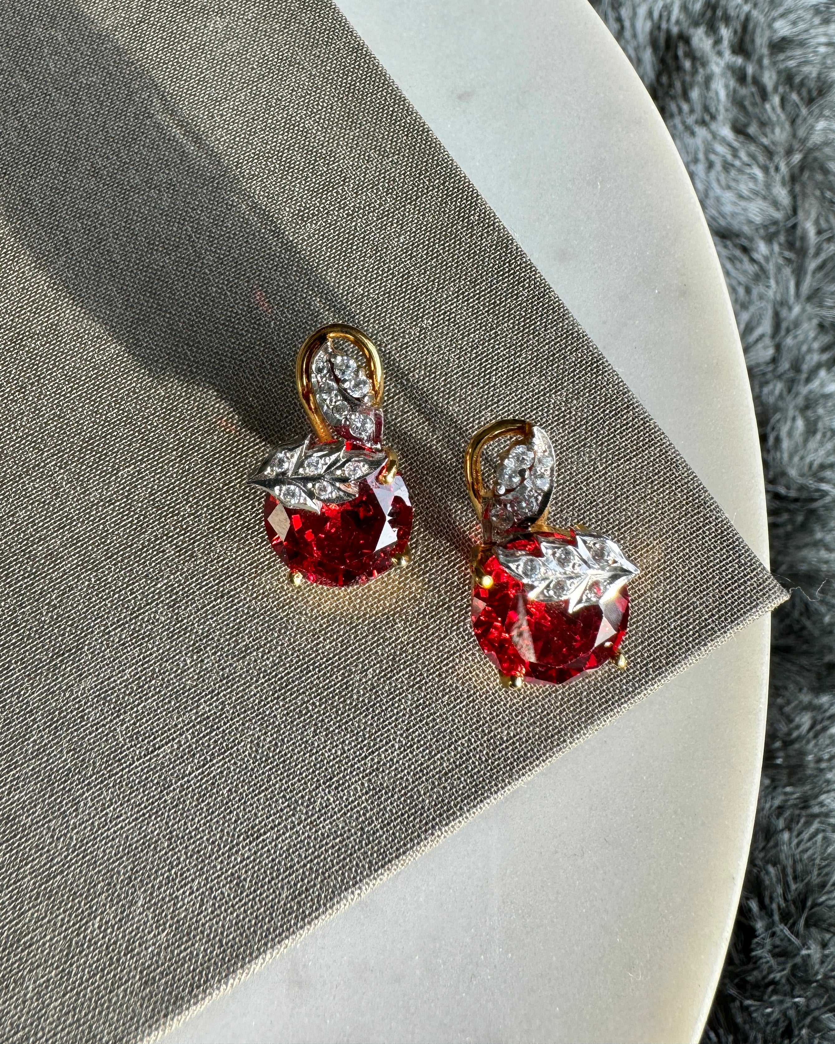 Ember Orange Zircon Drop Earrings